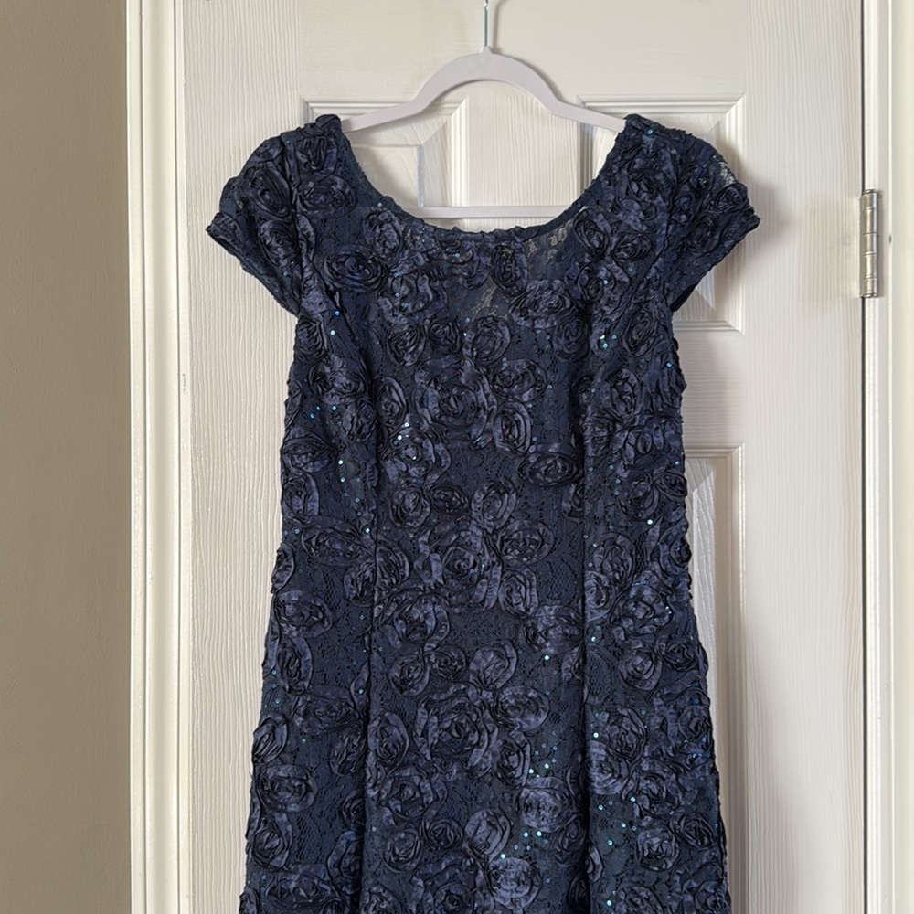 Alex Evenings Navy Gown - Size 10P - Picture 11 of 16